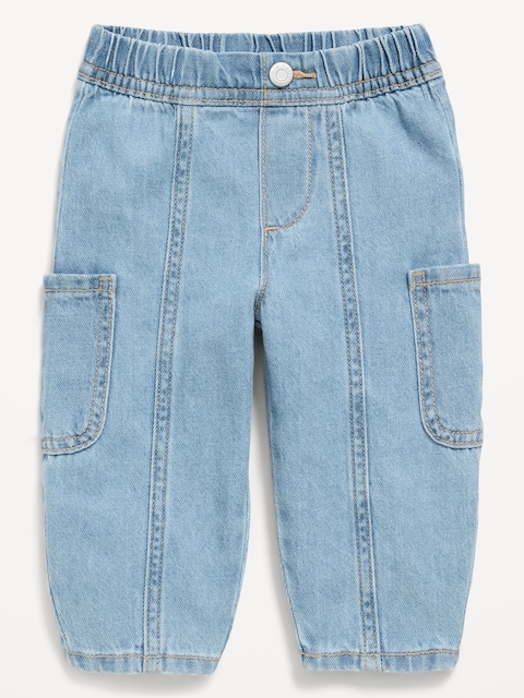 Baggy Barrel-Leg Cargo Jeans for Baby