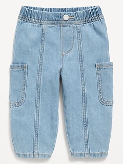 Baggy Barrel-Leg Cargo Jeans for Baby