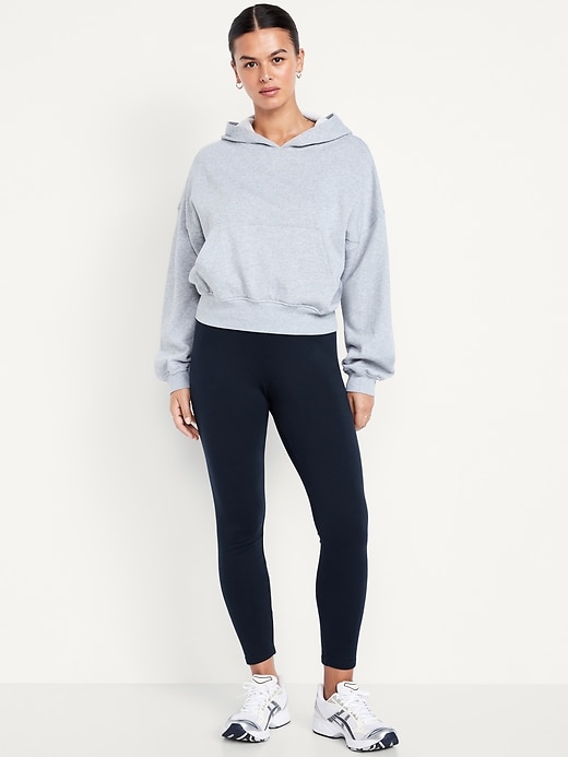Image number 4 showing, High-Waisted Fleece-Lined Ankle Leggings