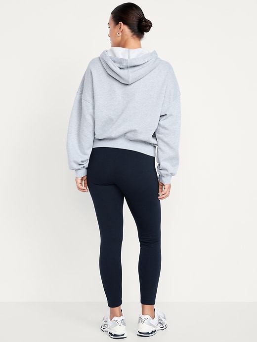 Image number 5 showing, High-Waisted Fleece-Lined Ankle Leggings