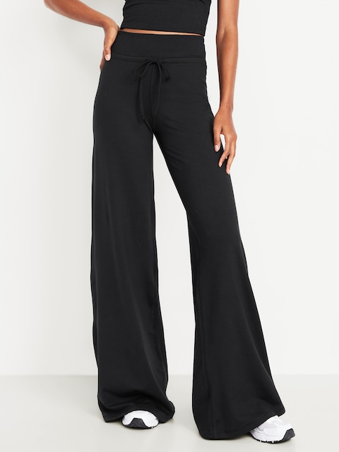 Extra High-Waisted CloudComfy Wide-Leg Pants - Black Jack
