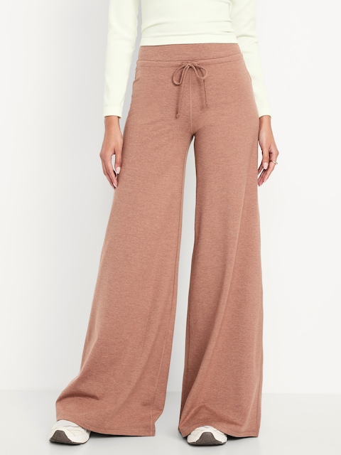 Extra High-Waisted CloudComfy Wide-Leg Pants - Driftwood