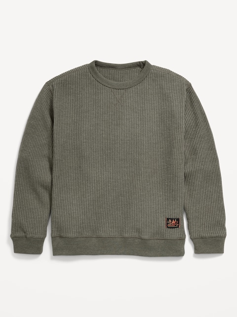 Long-Sleeve Thermal-Knit T-Shirt for Boys - Forest Floor