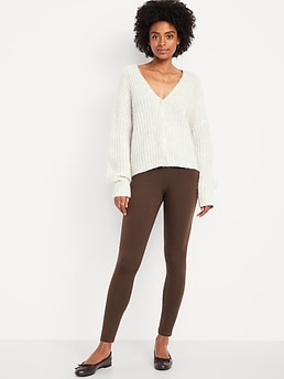 High-Waisted Fleece-Lined Ankle Leggings - image 3