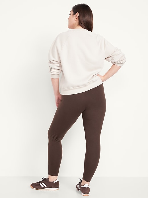 Image number 5 showing, High-Waisted Fleece-Lined Ankle Leggings