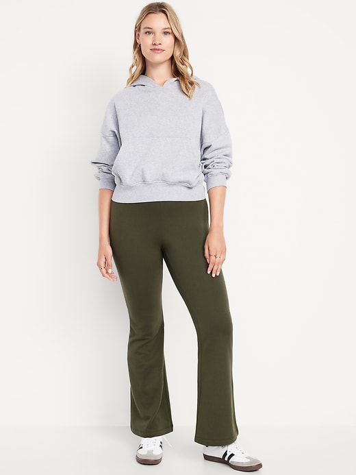 Image number 4 showing, High-Waisted Fleece-Lined Flared Leggings