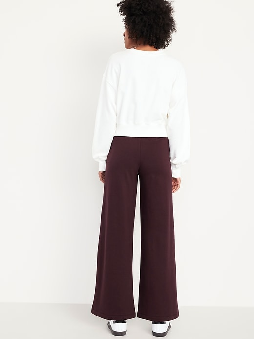 Image number 2 showing, High-Waisted Fleece-Lined Super Wide-Leg Pants