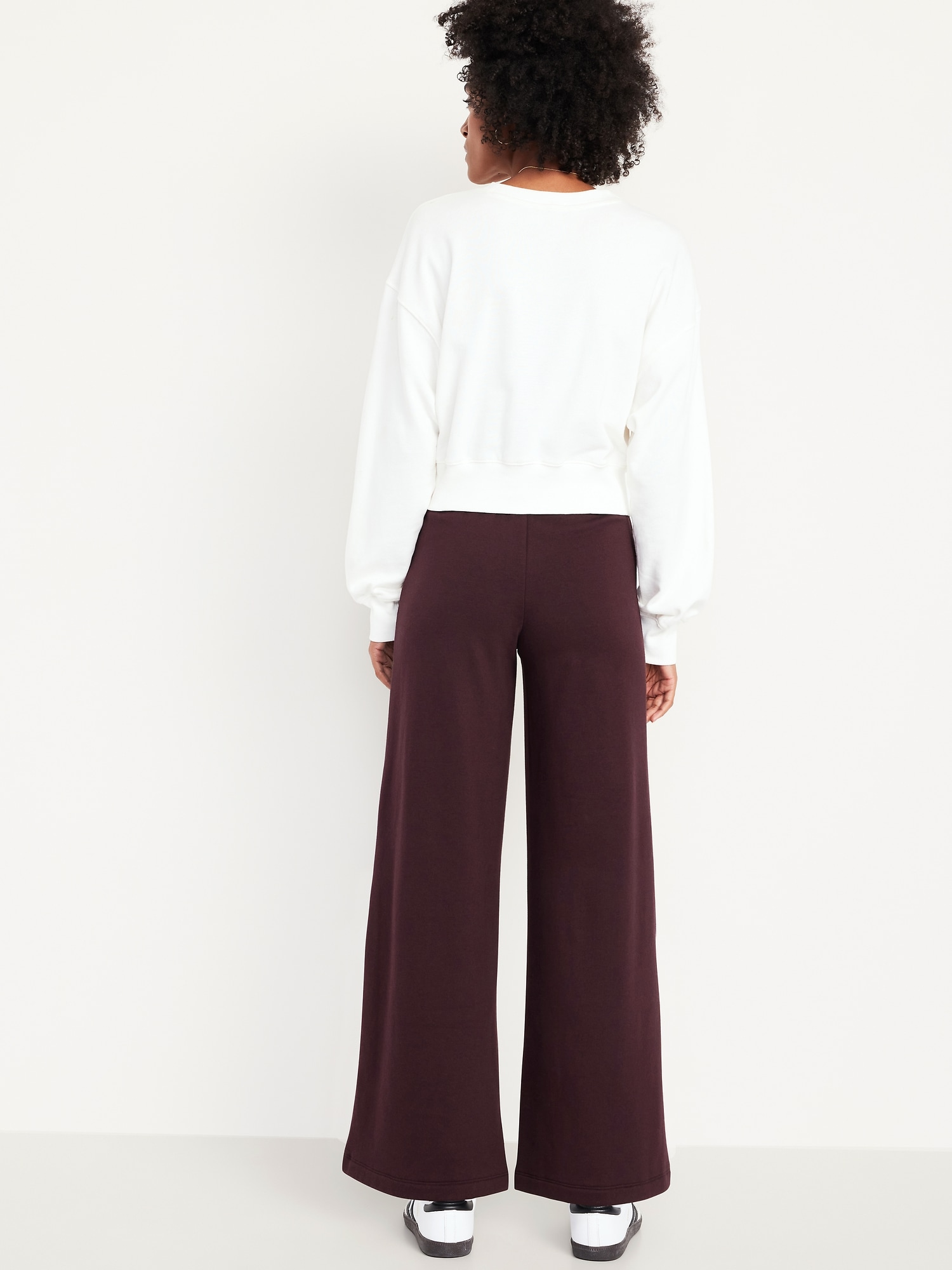 High-Waisted Fleece-Lined Super Wide-Leg Pants