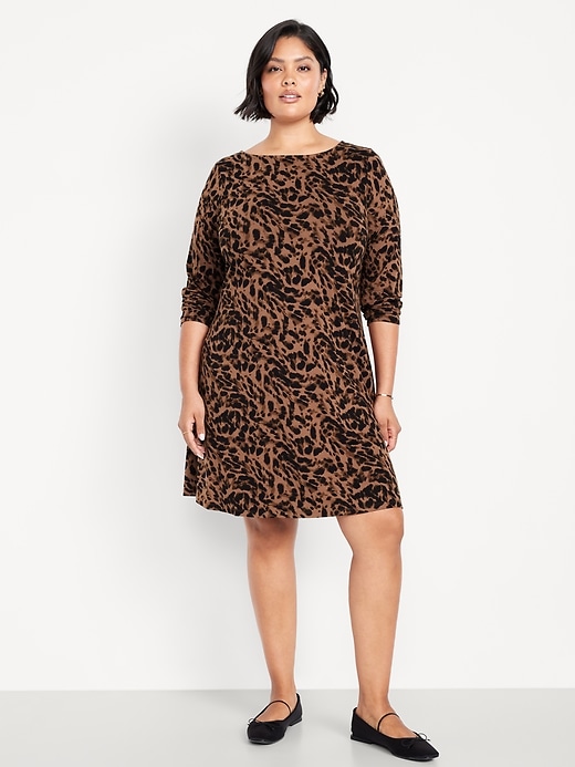 Image number 7 showing, Long-Sleeve Mini Swing Dress