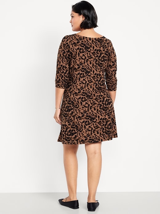 Image number 8 showing, Long-Sleeve Mini Swing Dress