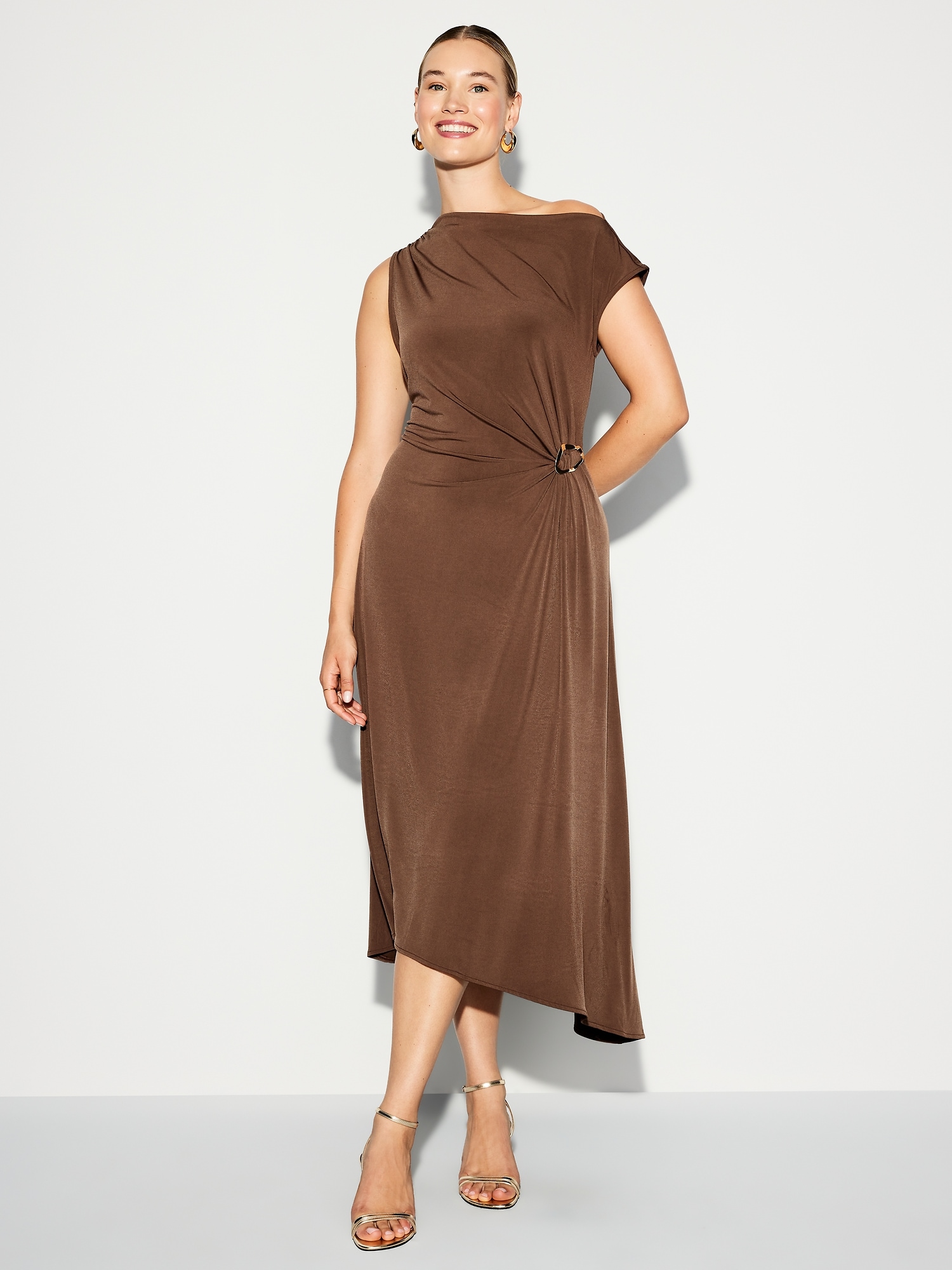 The Occasion by Old Navy Twist-Front Jersey Midi Dress | Old Navy