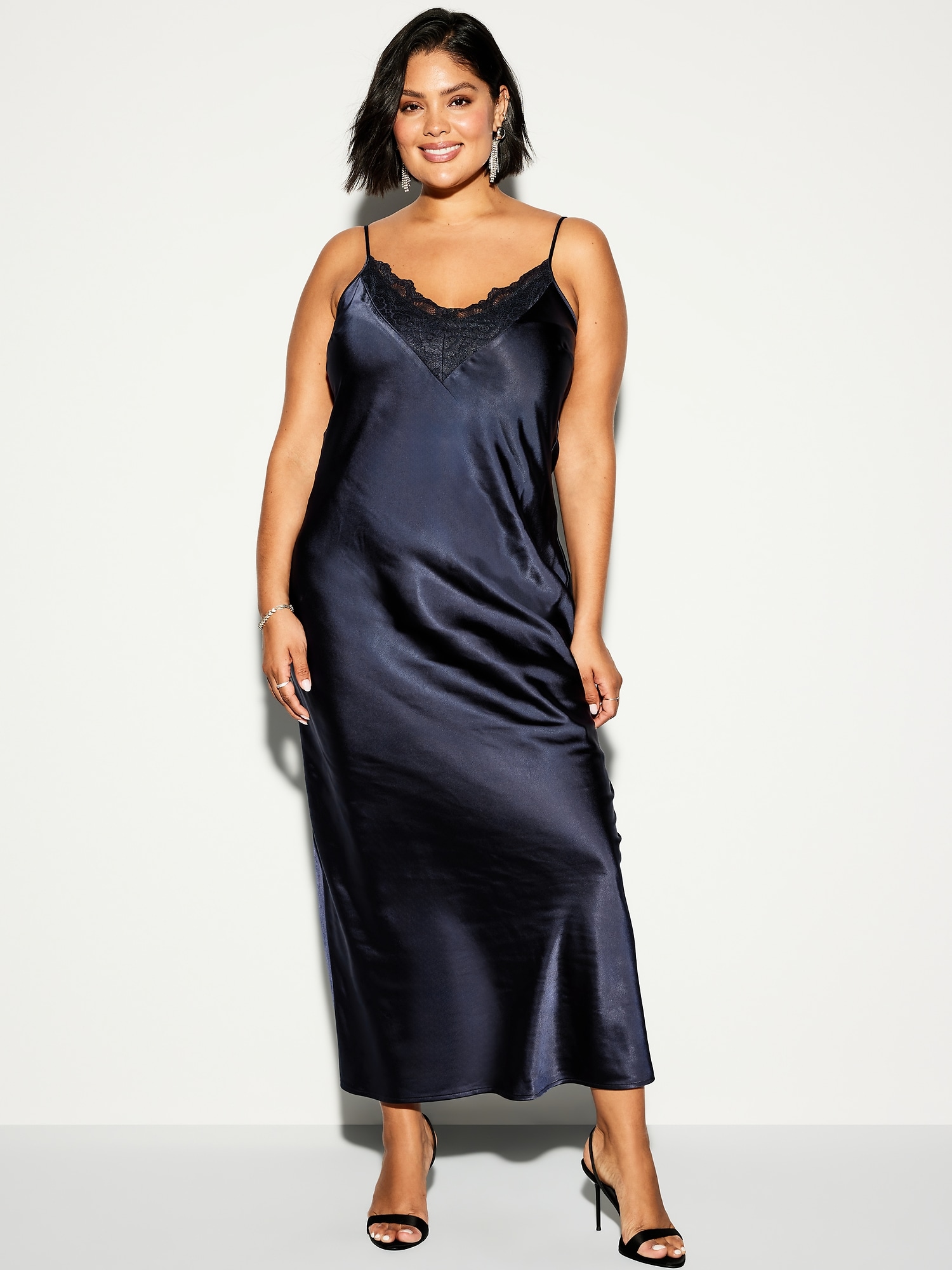The Occasion by Old Navy Satin V-Neck Maxi Dress