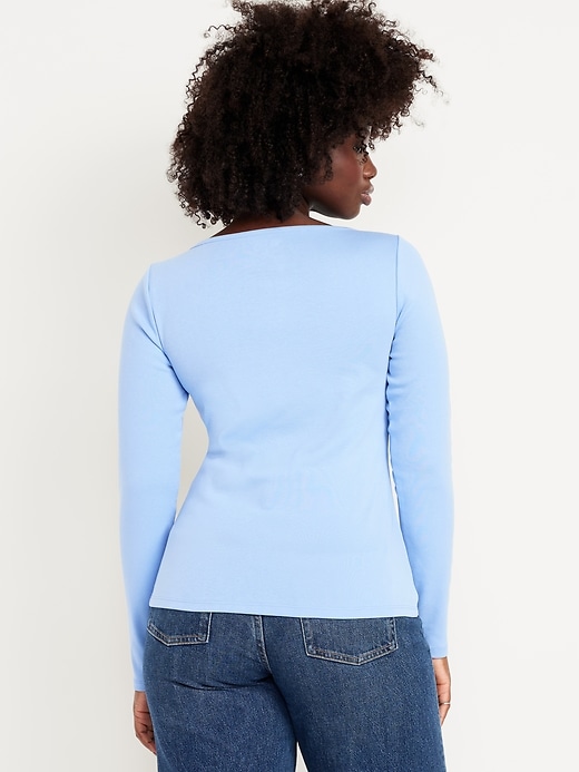 Image number 6 showing, Snug Long-Sleeve Boat-Neck T-Shirt
