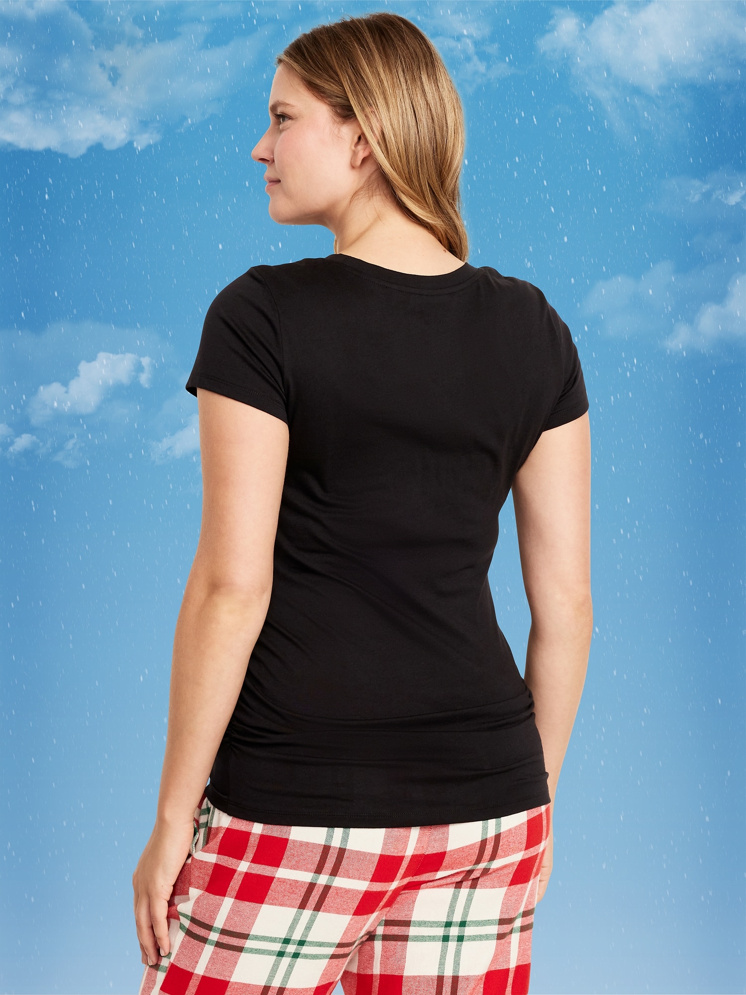 Maternity Holiday-Graphic Crew-Neck T-Shirt