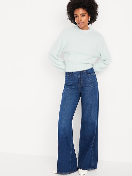 Image number 3 showing, Crew-Neck Eyelash Sweater