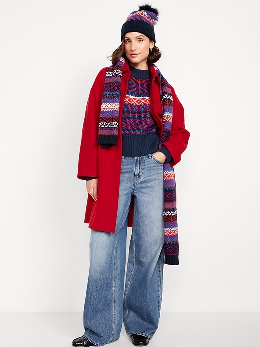 Image number 3 showing, SoSoft Mock-Neck Fair Isle Sweater