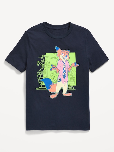 Disney© Zootopia Gender-Neutral Graphic T-Shirt for Kids - In The Navy