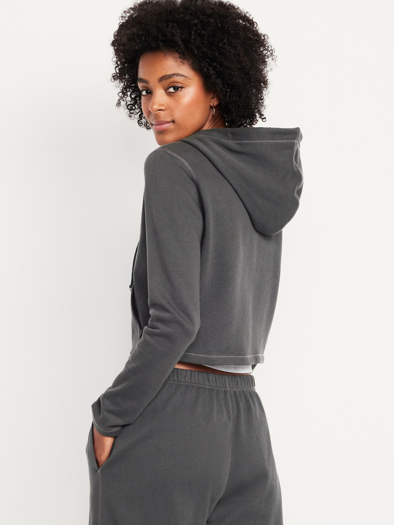 SoComfy Cropped Zip Hoodie Sweatshirt | Old Navy