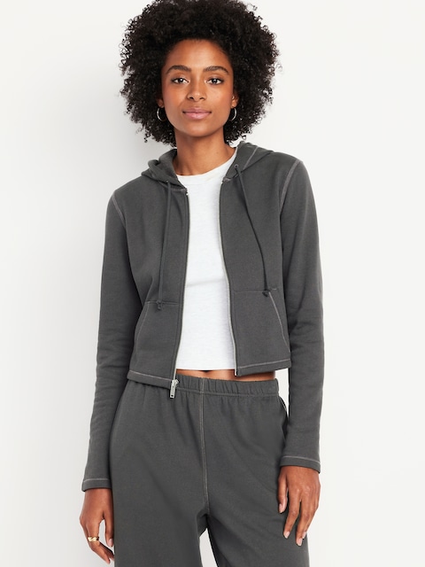 SoComfy Cropped Zip Hoodie Sweatshirt - Panther