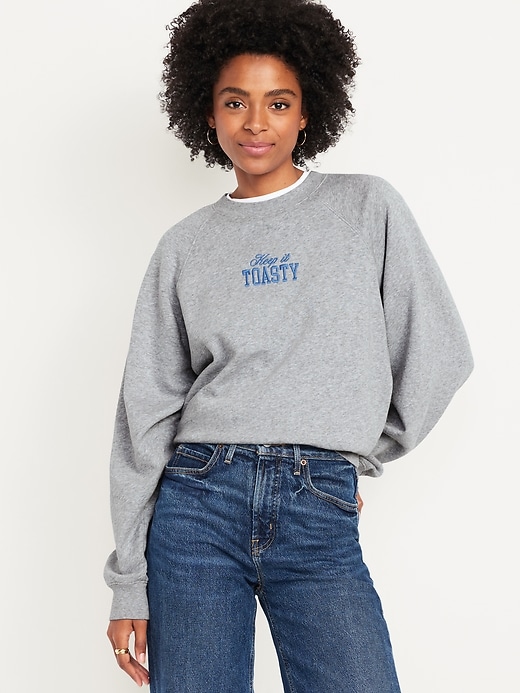 Image number 1 showing, SoComfy Oversized Graphic Sweatshirt