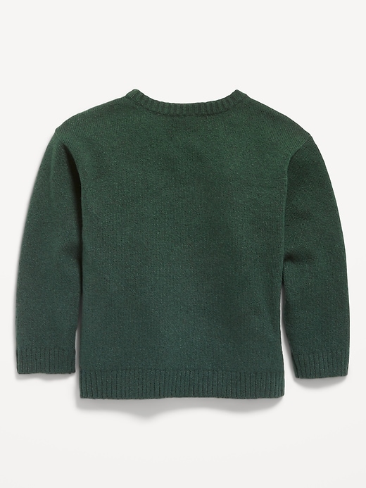 Image number 3 showing, SoSoft Oversized Holiday Graphic Sweater for Toddler Boys