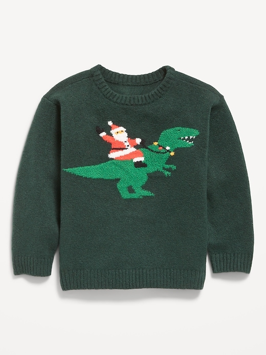 Image number 2 showing, SoSoft Oversized Holiday Graphic Sweater for Toddler Boys