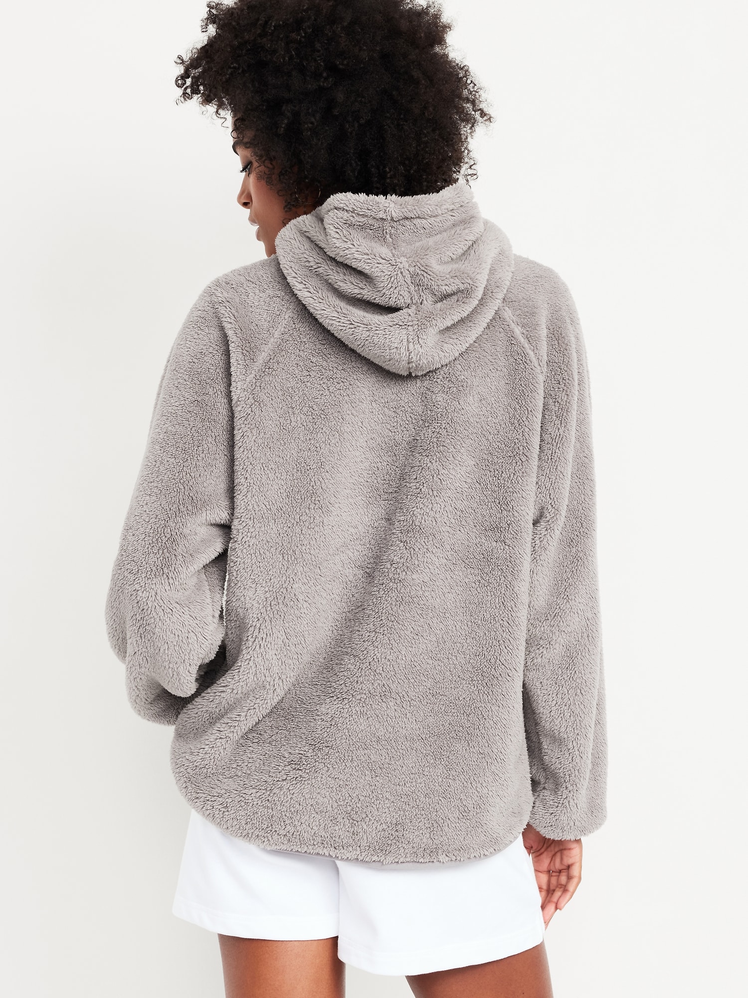 Oversized Sherpa Pullover Hoodie