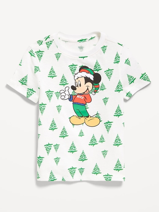 Image number 1 showing, Disney© Mickey Holiday Unisex Graphic T-Shirt for Toddler