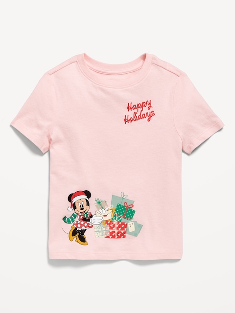 Disney© Minnie Holiday Graphic T-Shirt for Toddler Girls - Pink Pirouette