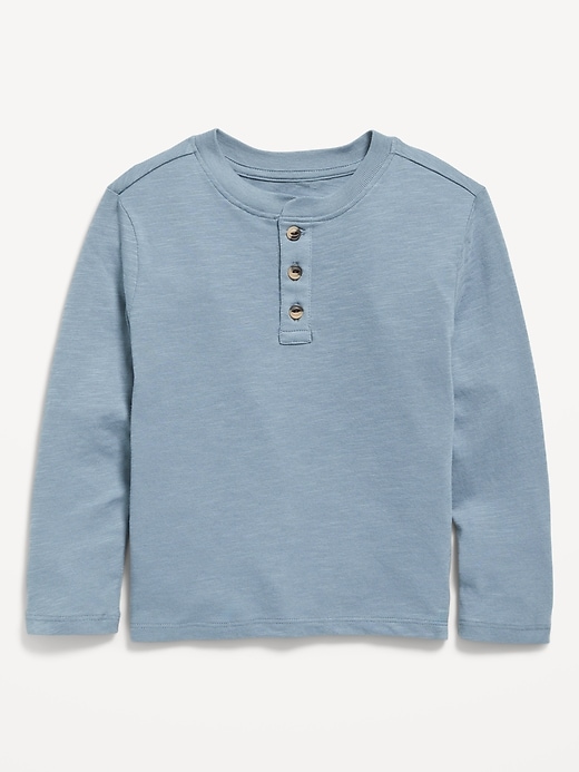 Long-Sleeve Henley Waffle-Knit Pocket T-Shirt for Toddler Boys