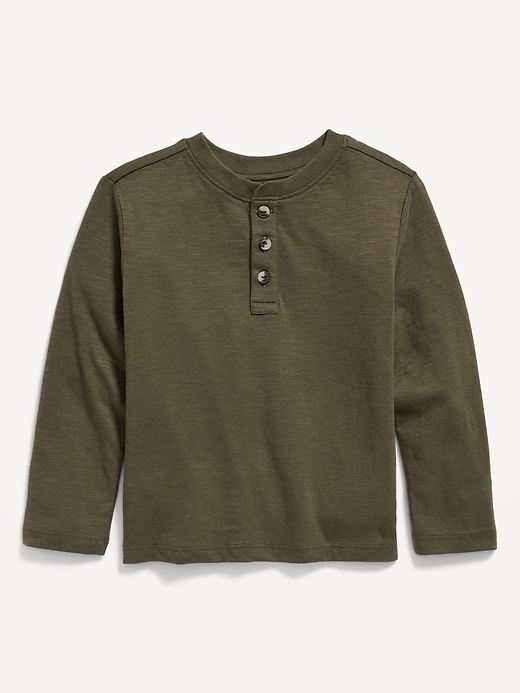 Long-Sleeve Henley Waffle-Knit Pocket T-Shirt for Toddler Boys