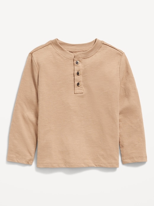 Image number 1 showing, Long-Sleeve Henley T-Shirt for Toddler Boys