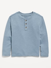Image number 1 showing, Long-Sleeve Henley T-Shirt for Toddler Boys