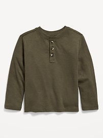Image number 1 showing, Long-Sleeve Henley T-Shirt for Toddler Boys