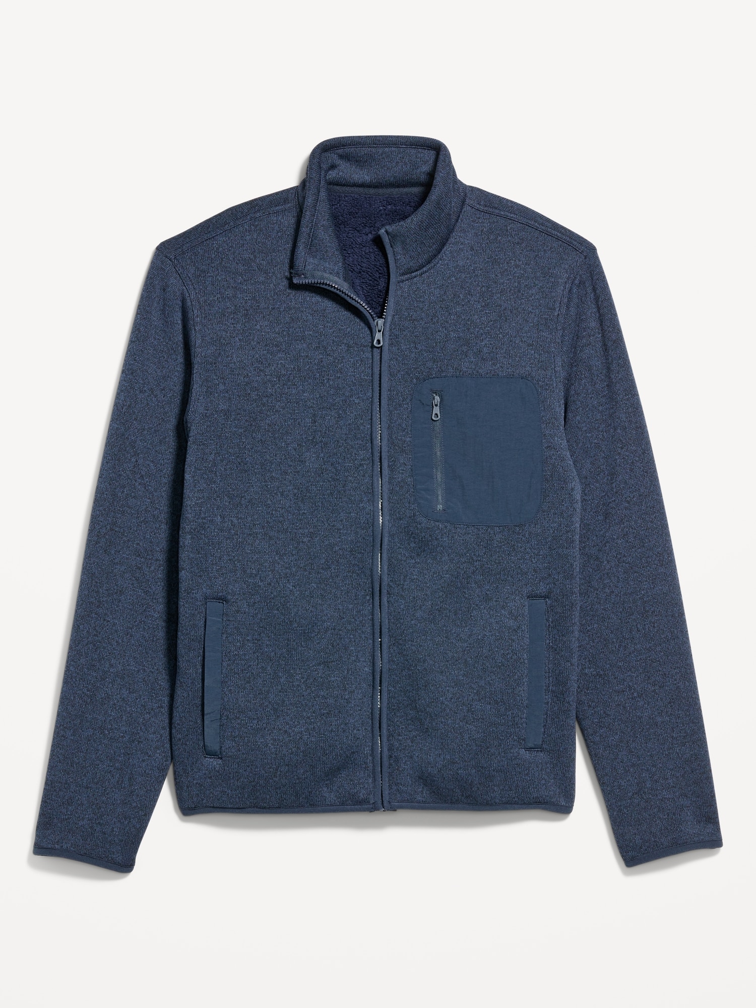 Sherpa-Lined Fleece-Knit Jacket | Old Navy
