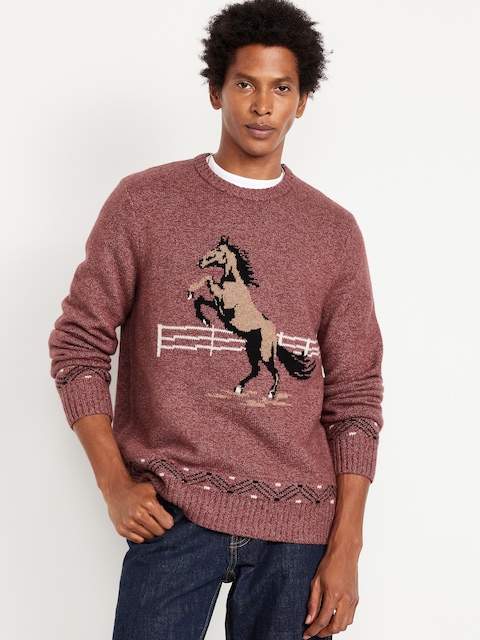SoSoft Crew-Neck Sweater - Horses