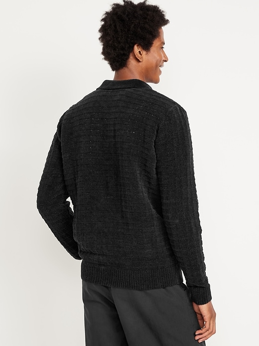 Image number 2 showing, Relaxed Chenille Polo Sweater