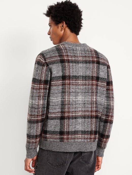 Image number 2 showing, Wool-Blend V-Neck Plaid Sweater