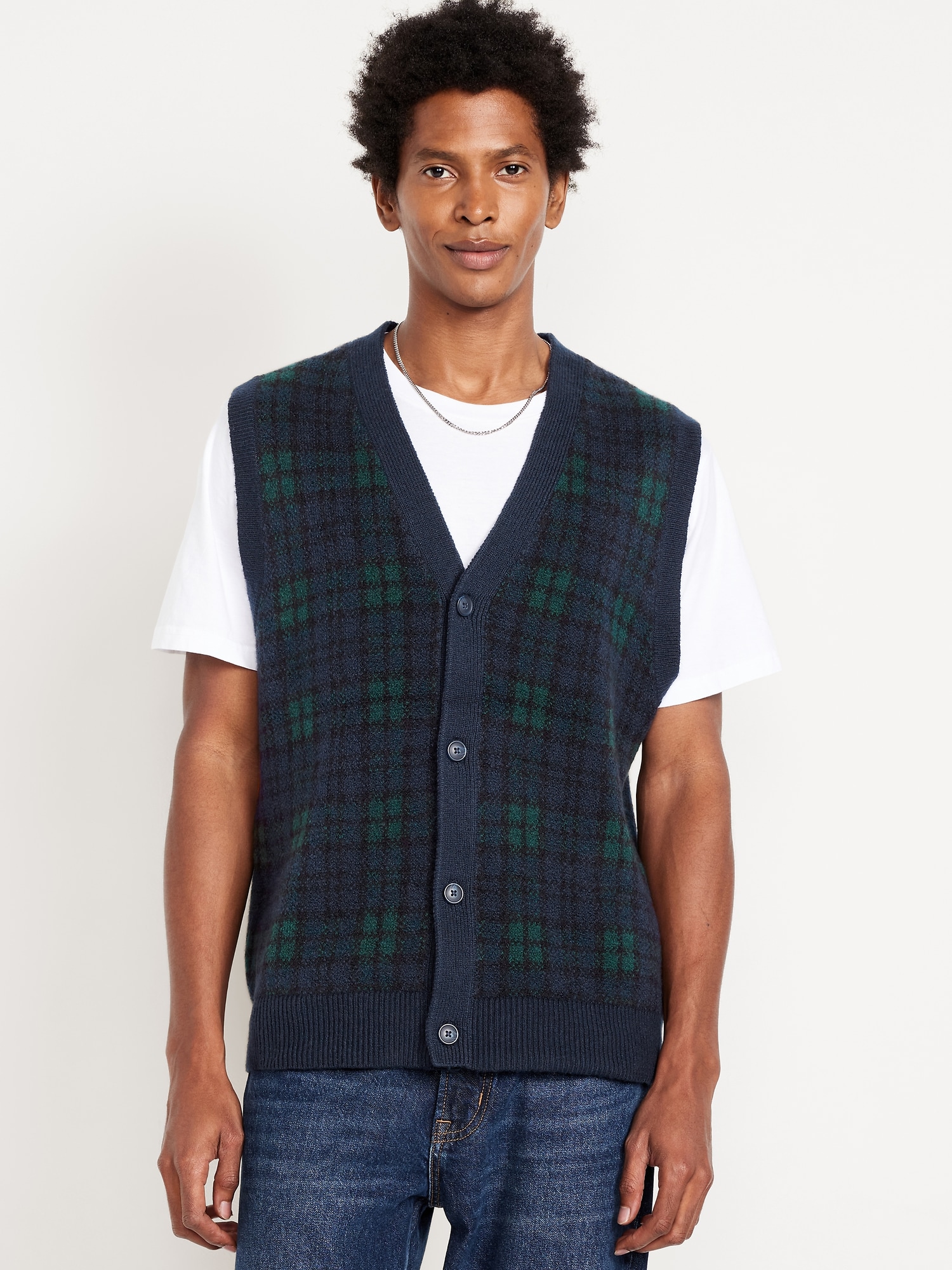 SoSoft Button-Front Sweater Vest