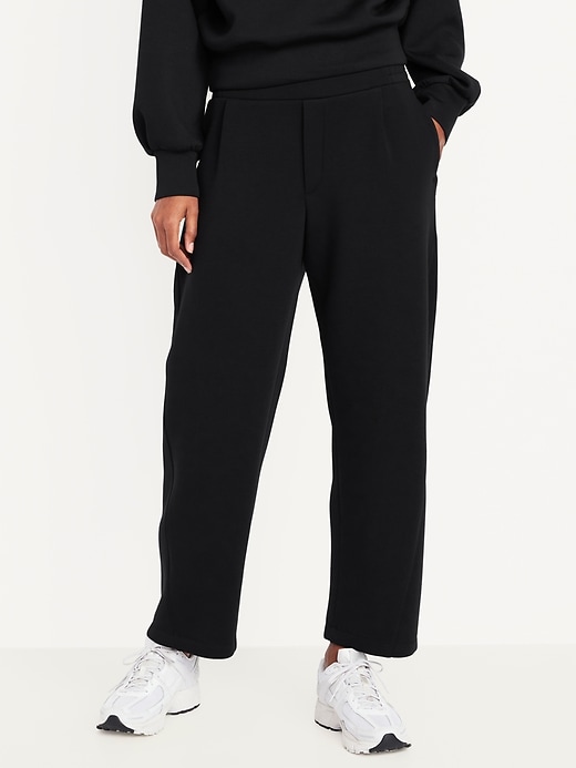Image number 1 showing, High-Waisted Bounce Fleece Barrel Sweatpants