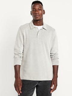 Long-Sleeve French Rib Polo
