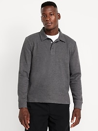 Image number 1 showing, Long-Sleeve French Rib Polo