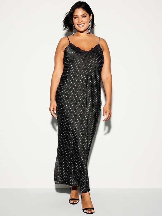 Image number 4 showing, The Occasion by Old Navy V-Neck Satin Maxi Dress