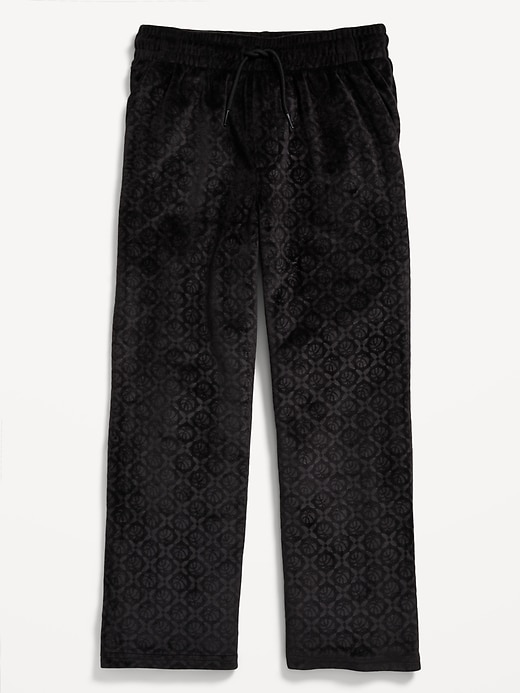 Image number 4 showing, Baggy Embossed Velour Track Pants for Boys