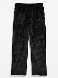 Image number 4 showing, Baggy Embossed Velour Track Pants for Boys