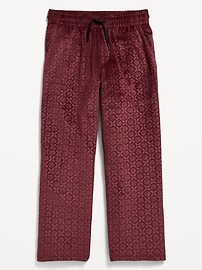 Image number 4 showing, Baggy Embossed Velour Track Pants for Boys