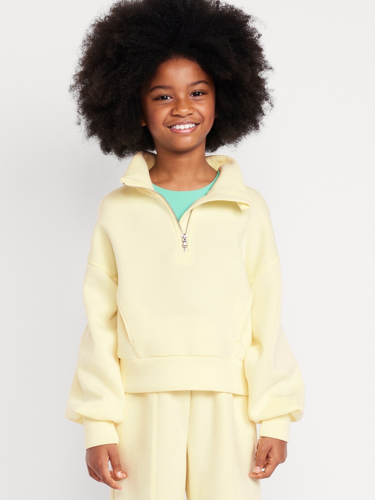 Half-Zip Bounce Fleece Pullover Sweatshirt for Girls | Old Navy