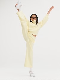 Image number 1 showing, High-Waisted Bounce Fleece Wide-Leg Sweatpants for Girls