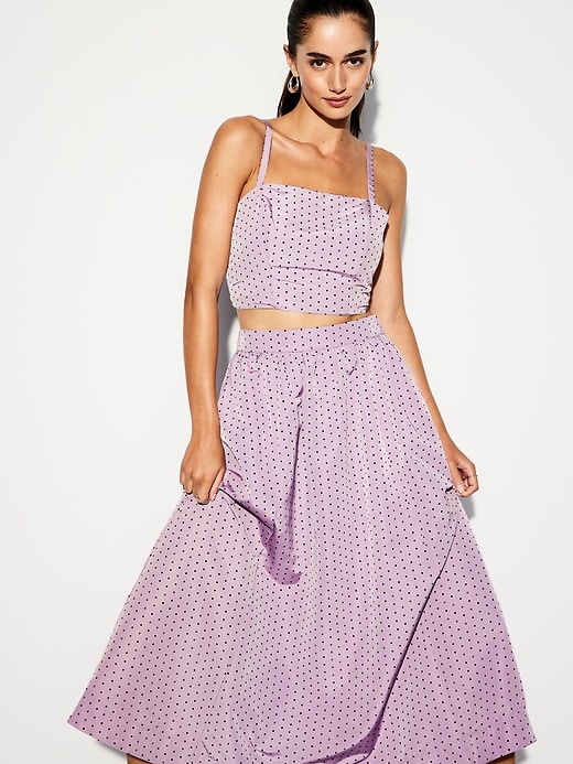 Image number 3 showing, The Occasion by Old Navy High-Waisted Taffeta Midi Skirt