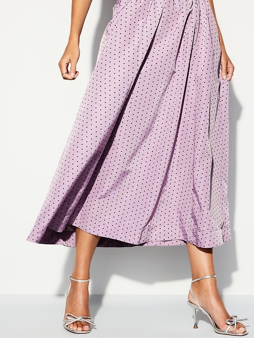 Image number 7 showing, The Occasion by Old Navy High-Waisted Taffeta Midi Skirt